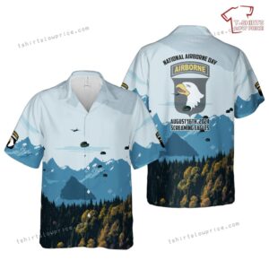 US Army National Airborne Day 2024, 101st Airborne Division Hawaiian Shirt US Army National Airborne Day 2024, 101st Airborne Division Hawaiian Shirt