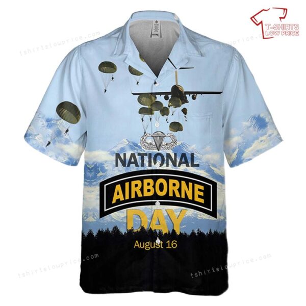 US Army National Airborne Day Pocket Hawaiian Shirt US Army National Airborne Day Pocket Hawaiian Shirt