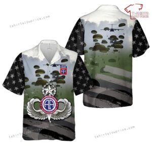 US Army National Airborne Day, Paratroopers of the Army’s 82nd Airborne Division drop Hawaiian Shirt US Army National Airborne Day, Paratroopers of the Army’s 82nd Airborne Division drop Hawaiian Shirt