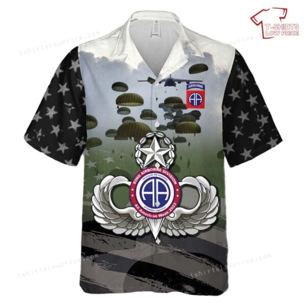 US Army National Airborne Day, Paratroopers of the Army’s 82nd Airborne Division drop Hawaiian Shirt US Army National Airborne Day, Paratroopers of the Army’s 82nd Airborne Division drop Hawaiian Shirt