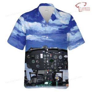 US Army National Guard Bell UH-1 Huey #71-20016 Cockpit Hawaiian Shirt