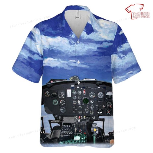 US Army National Guard Bell UH-1 Huey #71-20016 Cockpit Hawaiian Shirt US Army National Guard Bell UH-1 Huey #71-20016 Cockpit Hawaiian Shirt