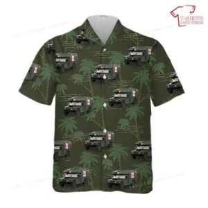 US Army National Guard Humvee Military M997A3 Ambulance 2018 Hawaiian Shirt