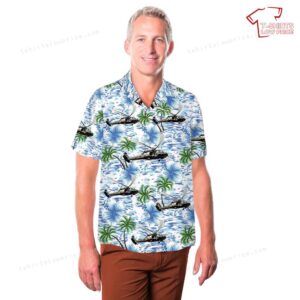 US Army New Jersey Army National Guard UH 60L Black Hawk with Charlie Company 1 171st General Support Aviation Battalion Hawaiian Shirt 3