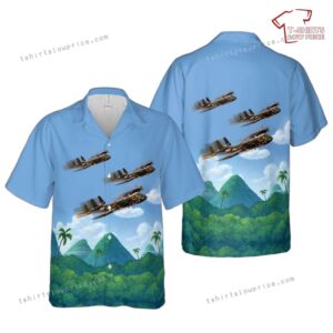US Army OV-1A Mohawk Hawaiian Shirt US Army OV-1A Mohawk Hawaiian Shirt