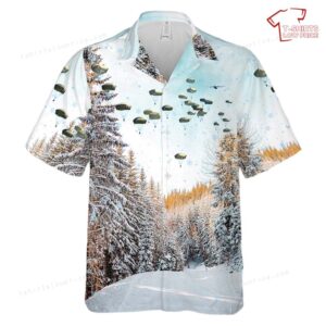 US Army Paratroopers 1st Squadron (Airborne), 91st Cavalry Regiment Jump Grafenwoehr Training Area Christmas Hawaiian Shirt