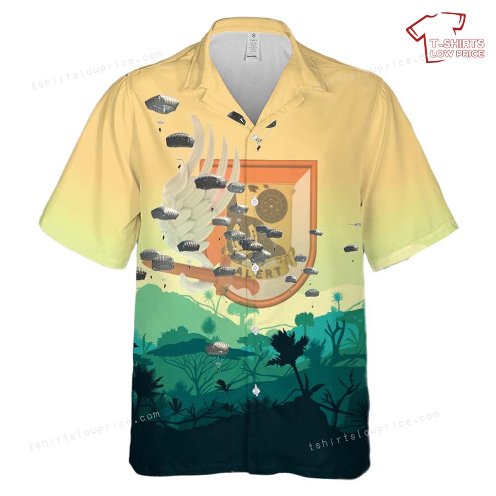 US Army Paratroopers 1st Squadron Airborne 91st Cavalry Regiment 173rd Airborne Brigade Jump At Grafenwoehr Hawaiian Shirt 2 US Army Paratroopers 1st Squadron Airborne 91st Cavalry Regiment 173rd Airborne Brigade Jump At Grafenwoehr Hawaiian Shirt 2