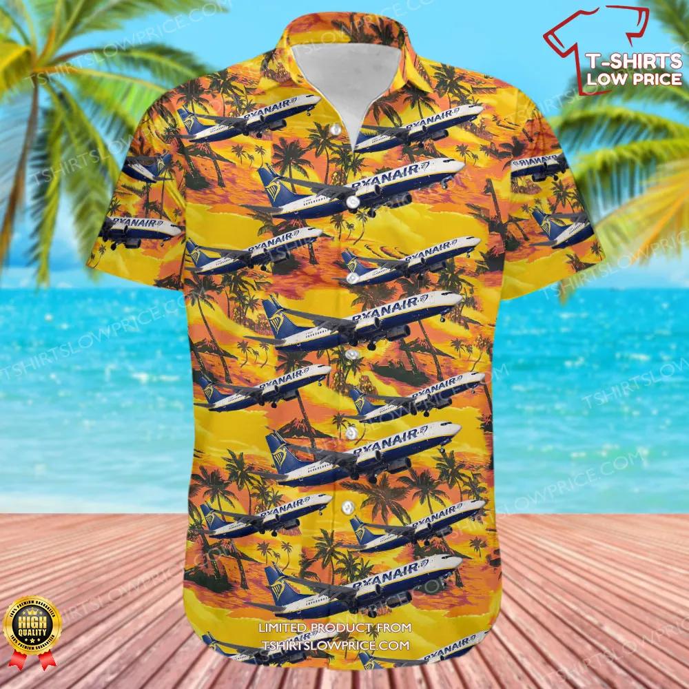 Boeing 737 8AS Ryanair UK Hawaiian Shirt 2 Boeing 737 8AS Ryanair UK Hawaiian Shirt 2