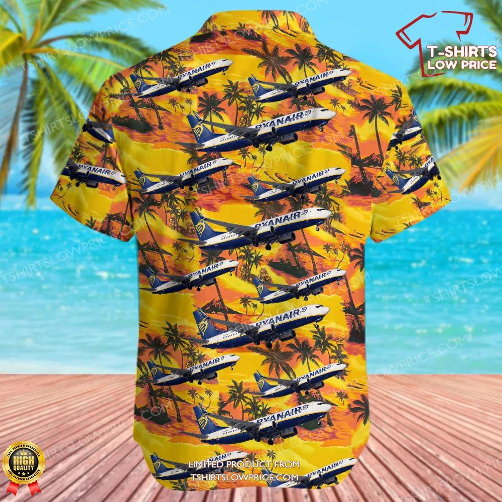 Boeing 737 8AS Ryanair UK Hawaiian Shirt 3 Boeing 737 8AS Ryanair UK Hawaiian Shirt 3