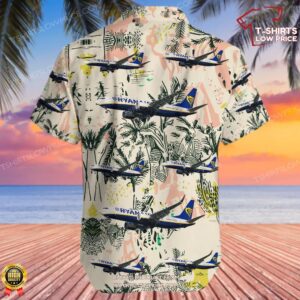 Boeing 737 8 200 MAX Ryanair UK Hawaiian Shirt 3