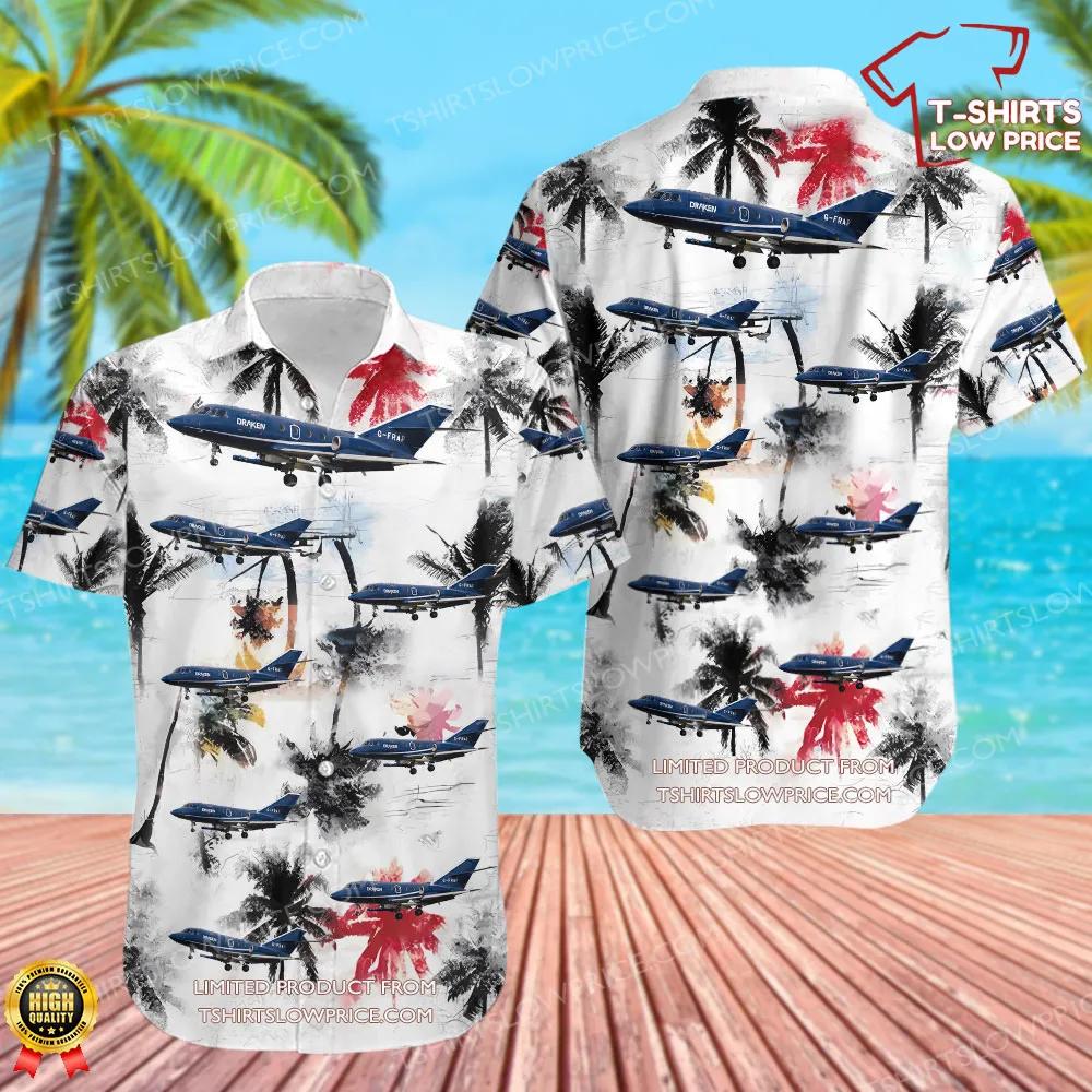 Dassault Falcon 20D Draken Europe Hawaiian Shirt Dassault Falcon 20D Draken Europe Hawaiian Shirt 1