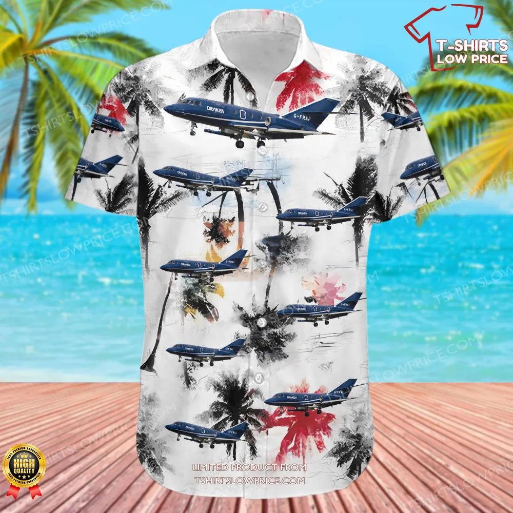 Dassault Falcon 20D Draken Europe Hawaiian Shirt 2 Dassault Falcon 20D Draken Europe Hawaiian Shirt 2