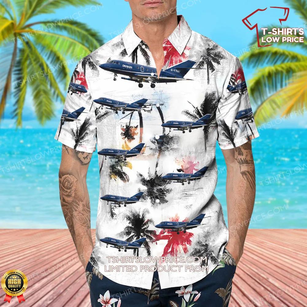 Dassault Falcon 20D Draken Europe Hawaiian Shirt 4 Dassault Falcon 20D Draken Europe Hawaiian Shirt 4