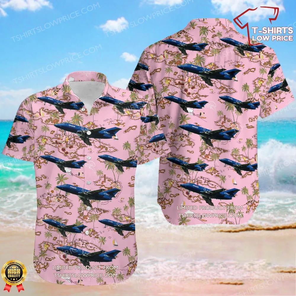 Dassault Falcon 20E Draken Europe Hawaiian Shirt Dassault Falcon 20E Draken Europe Hawaiian Shirt 1