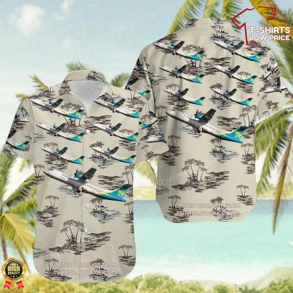 ATR 72-600 Aer Lingus Regional (Emerald Airlines UK) Hawaiian Shirt ATR 72 600 Aer Lingus Regional Emerald Airlines UK Hawaiian Shirt 1
