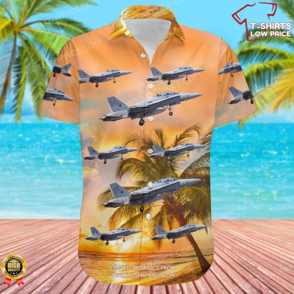 McDonnell Douglas EF-18BM Hornet Spain Air Force Hawaiian Shirt McDonnell Douglas EF-18BM Hornet Spain Air Force Hawaiian Shirt
