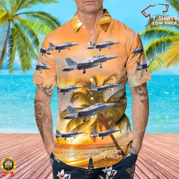 McDonnell Douglas EF-18BM Hornet Spain Air Force Hawaiian Shirt McDonnell Douglas EF-18BM Hornet Spain Air Force Hawaiian Shirt