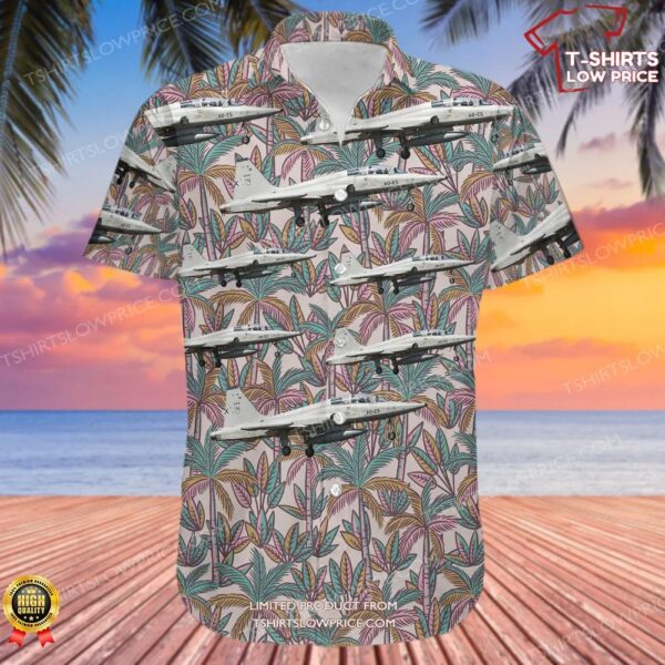 Northrop SF-5M Freedom Fighter Spain Air Force Hawaiian Shirt Northrop SF-5M Freedom Fighter Spain Air Force Hawaiian Shirt