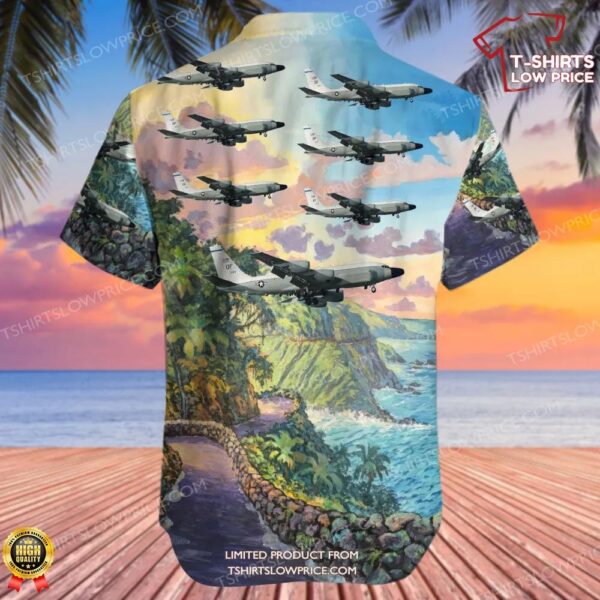 Boeing RC-135W Rivet Joint United States US Air Force (USAF) Hawaiian Shirt Boeing RC-135W Rivet Joint United States US Air Force (USAF) Hawaiian Shirt