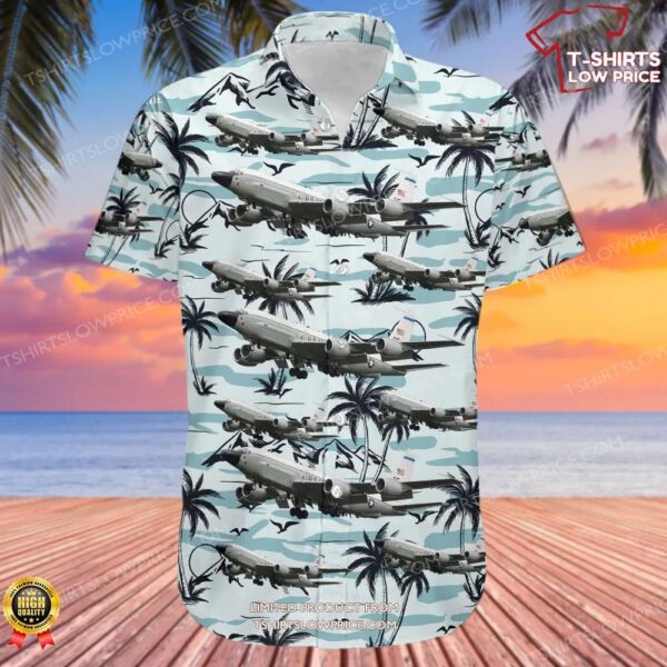 Boeing RC-135V Rivet Joint United States US Air Force (USAF) Hawaiian Shirt Boeing RC-135V Rivet Joint United States US Air Force (USAF) Hawaiian Shirt