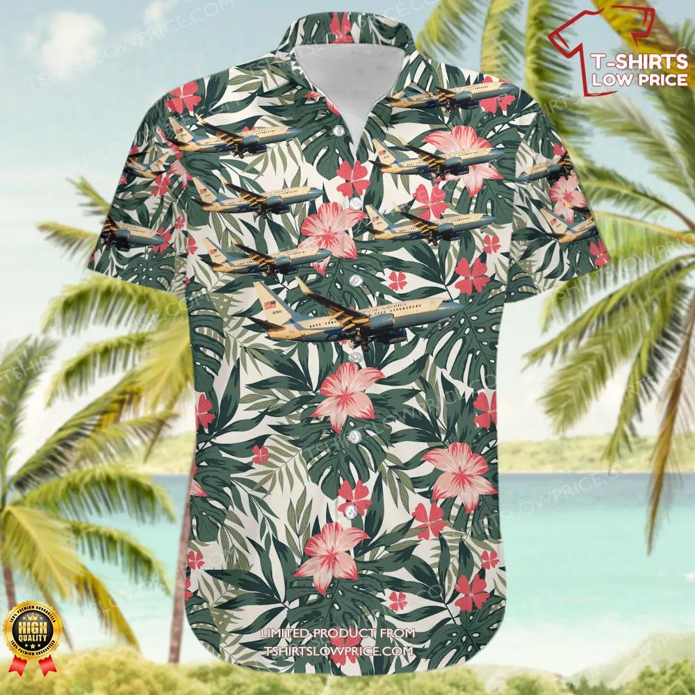 Boeing C 40C United States US Air Force USAF Hawaiian Shirt 2 Boeing C 40C United States US Air Force USAF Hawaiian Shirt 2