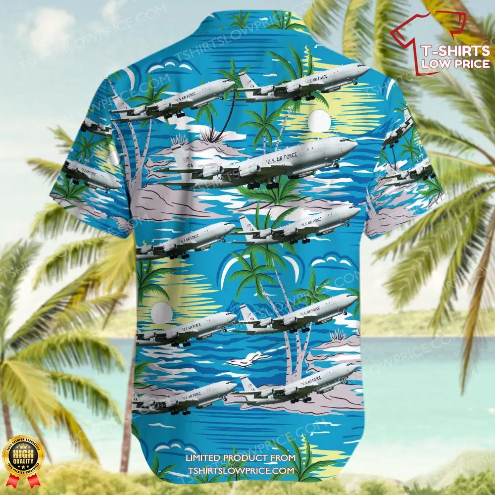 Boeing E 8C JSTARS United States US Air Force USAF Hawaiian Shirt 3 Boeing E 8C JSTARS United States US Air Force USAF Hawaiian Shirt 3