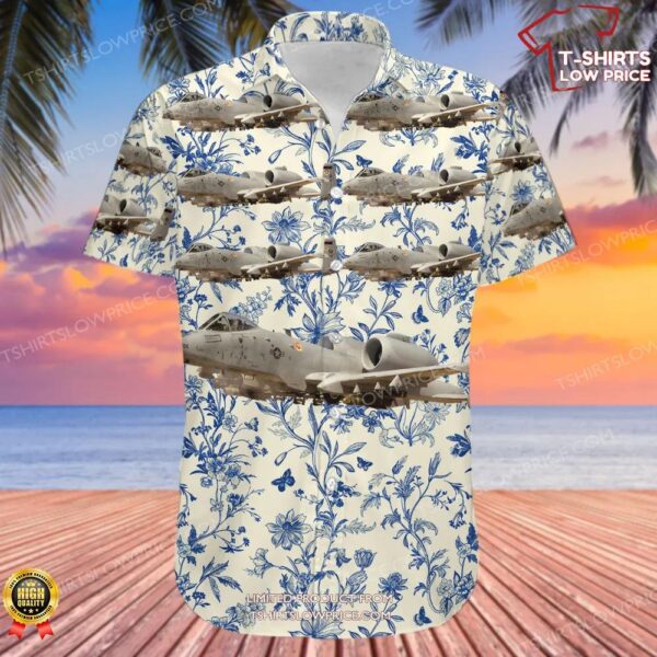 Fairchild A-10A Thunderbolt II United States US Air Force (USAF) Hawaiian Shirt Fairchild A-10A Thunderbolt II United States US Air Force (USAF) Hawaiian Shirt