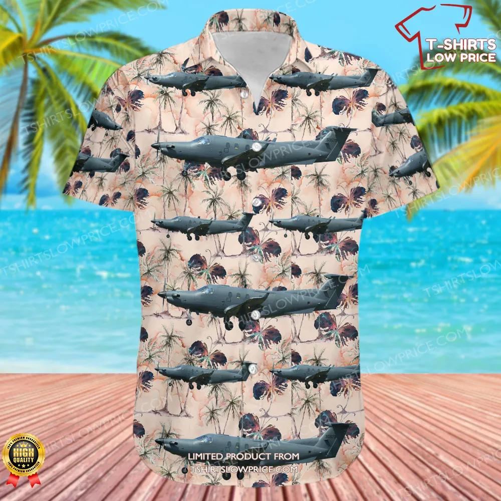 Pilatus U 28A Draco United States US Air Force USAF Hawaiian Shirt 2 Pilatus U 28A Draco United States US Air Force USAF Hawaiian Shirt 2