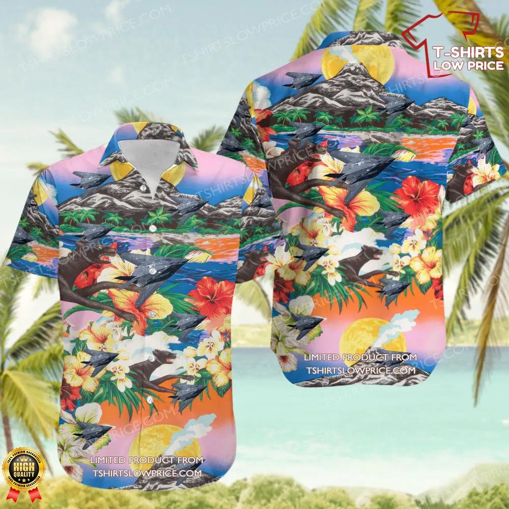 Lockheed F-117A Nighthawk United States US Air Force (USAF) Hawaiian Shirt Lockheed F 117A Nighthawk United States US Air Force USAF Hawaiian Shirt 1