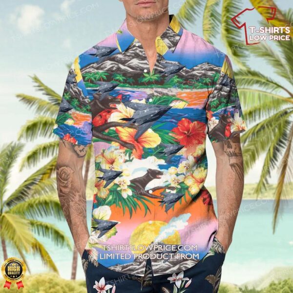 Lockheed F-117A Nighthawk United States US Air Force (USAF) Hawaiian Shirt