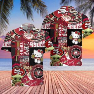 San Francisco 49ers Galactic Hello Kitty Summer Aloha Shirt