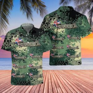Raf Boeing Ch47 Chinook Helicopter Celebrates 40th Anniversary Hawaiian Shirt