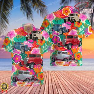 1930 Ford Model A Coupe Hot Rod Hawaiian Shirt