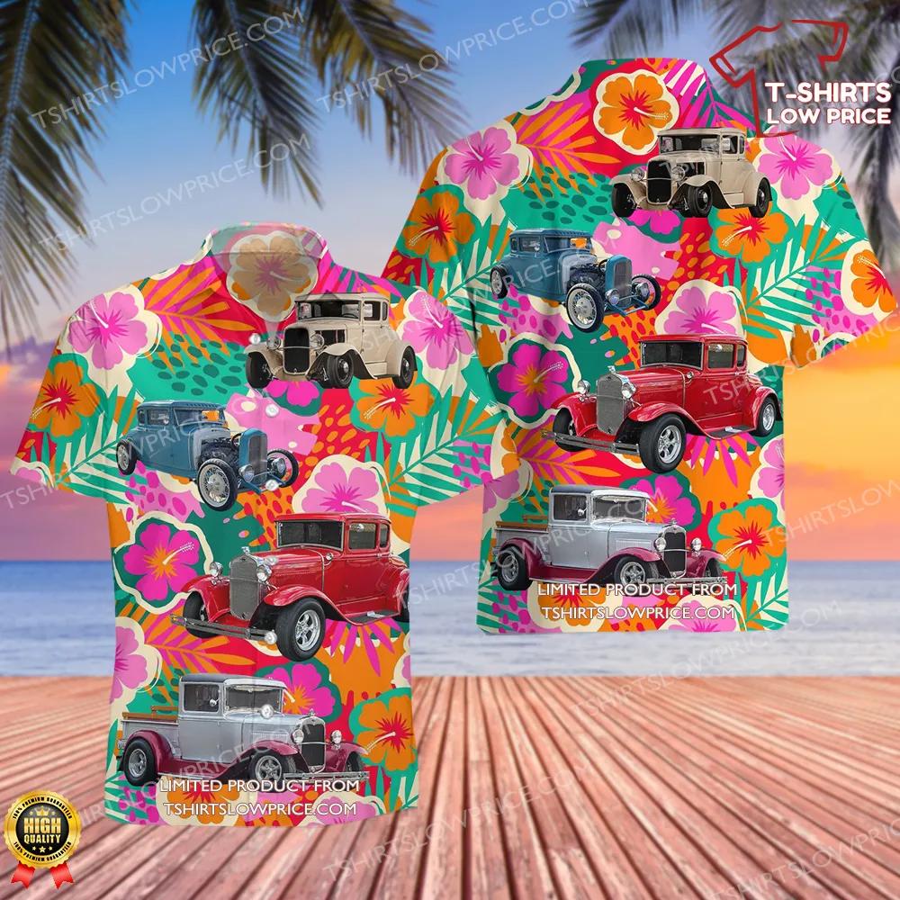 1930 Ford Model A Coupe Hot Rod Hawaiian Shirt 1930 Ford Model A Coupe Hot Rod Hawaiian Shirt