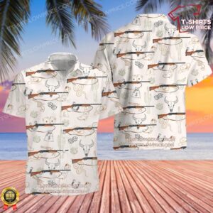 Remington 870 Shotgun Hawaiian Shirt