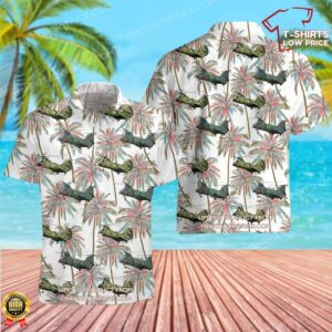 Sweden Navy Boeing Vertol Hkp4b (107-ii-15) Hawaiian Shirt