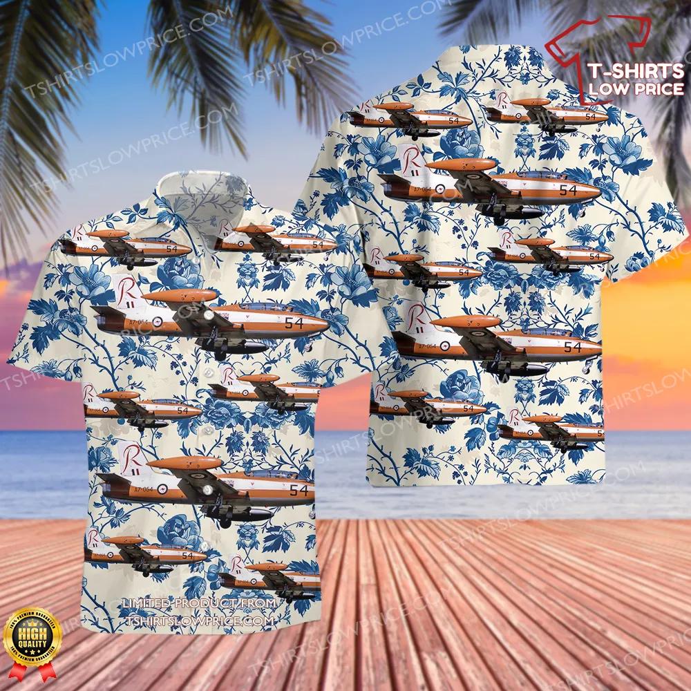 Royal Australian Air Force Aermacchi MB-326H Hawaiian Shirt Royal Australian Air Force Aermacchi MB 326H Hawaiian Shirt