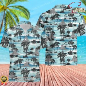 US Army Military Free Fall Jumpmaster (HALO) Hawaiian Shirt