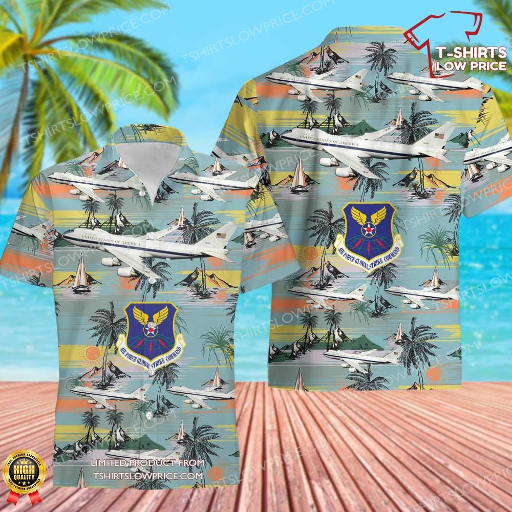 1st Airborne Command Control Squadron Boeing E-4 Hawaiian Shirt 1st Airborne Command Control Squadron Boeing E 4 Hawaiian Shirt 2 (2)