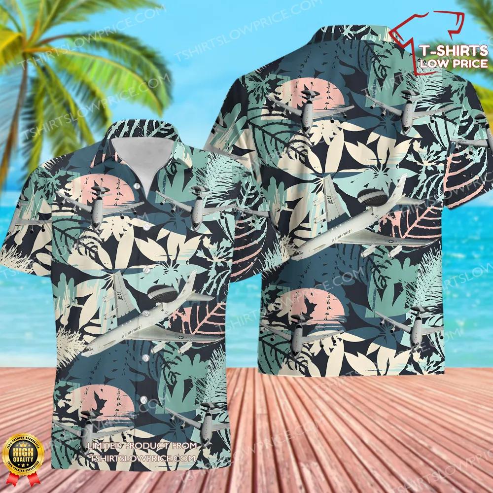 US Air Force Boeing E-3 Sentry Hawaiian Shirt US Air Force Boeing E 3 Sentry Hawaiian Shirt