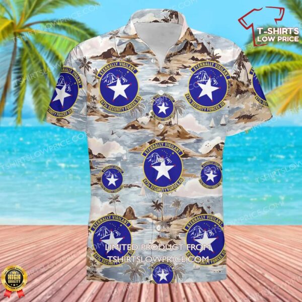 US Air Force 673d Security Forces Squadron (PACAF) Hawaiian Shirt US Air Force 673d Security Forces Squadron (PACAF) Hawaiian Shirt