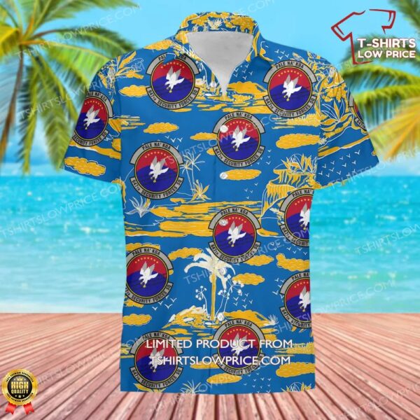 US Air Force 647th Security Forces Squadron (PACAF) Hawaiian Shirt US Air Force 647th Security Forces Squadron (PACAF) Hawaiian Shirt