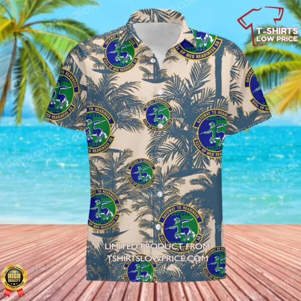 US Air Force 633d Operational Medical Readiness Squadron (ACC) Hawaiian Shirt US Air Force 633d Operational Medical Readiness Squadron (ACC) Hawaiian Shirt