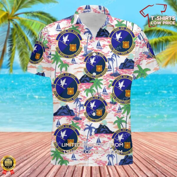 US Air Force 628th Security Forces Squadron (AMC) Hawaiian Shirt US Air Force 628th Security Forces Squadron (AMC) Hawaiian Shirt