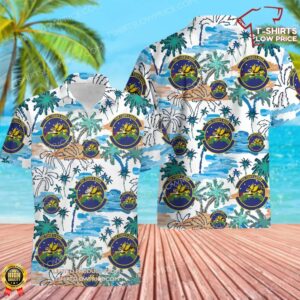 US Air Force 614th Air and Space Communications Squadron (AFSPC) Hawaiian Shirt