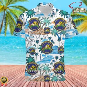 US Air Force 614th Air and Space Communications Squadron (AFSPC) Hawaiian Shirt