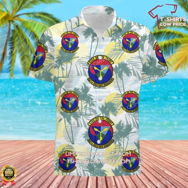 US Air Force 607th Combat Weather Squadron Hawaiian Shirt US Air Force 607th Combat Weather Squadron Hawaiian Shirt