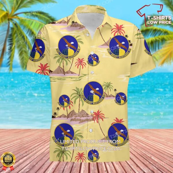 US Air Force 605th Aircraft Maintenance Squadron (AMC) Hawaiian Shirt US Air Force 605th Aircraft Maintenance Squadron (AMC) Hawaiian Shirt