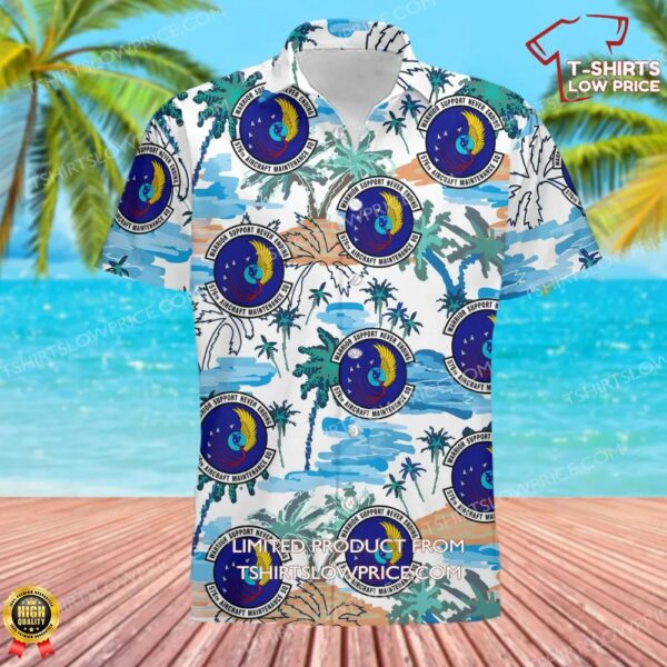 US Air Force 576th Aircraft Maintenance Squadron Hawaiian Shirt US Air Force 576th Aircraft Maintenance Squadron Hawaiian Shirt