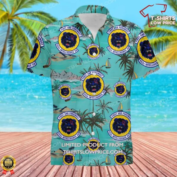 US Air Force 553d Intelligence Squadron (ACC) Hawaiian Shirt US Air Force 553d Intelligence Squadron (ACC) Hawaiian Shirt